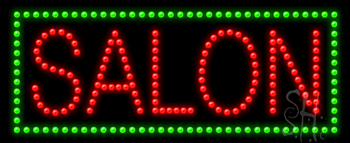 Green Border Salon Animated LED Sign
