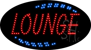 Red Lounge Animated LED Sign