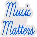 Music Matters Contoured Clear Backing LED Neon Sign