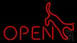 Open With Cat LED Neon Sign