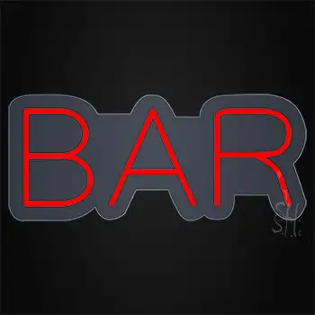 Bar Contoured Clear Backing LED Neon Sign