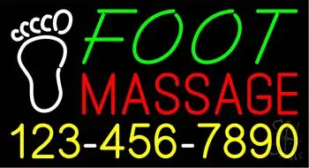 Foot Massage Logo and Number LED Neon Sign