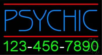Psychic with Phone Number LED Neon Sign