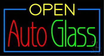 Red Open Yellow Auto Glass LED Neon Sign