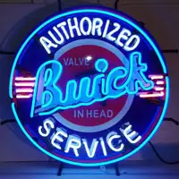 Buick Neon Sign with Silkscreen Backing