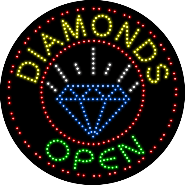 Diamonds Animated Led Sign Business Led Signs Everything Neon 
