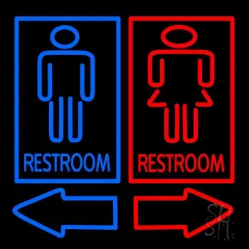 Restrooms With Men And Women LED Neon Sign - Restroom Neon Signs ...
