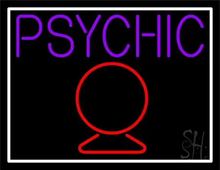 Purple Psychic With Crystal LED Neon Sign