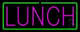 Pink Lunch with Green BorderNeon Sign