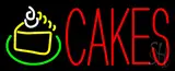 Red Cakes with Cake Slice Neon Sign
