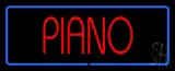 Piano Blue Border LED Neon Sign