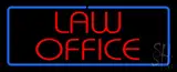 Red Law Office Blue Border LED Neon Sign
