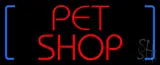 Red Pet Shop Block LED Neon Sign