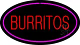Burritos Oval Pink  LED Neon Sign
