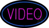Purple Video Blue OvalLED Neon Sign