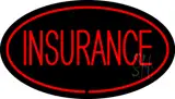 Insurance Oval Red LED Neon Sign