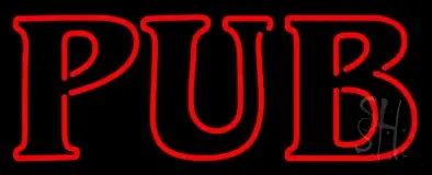 Pub Red LED Neon Sign