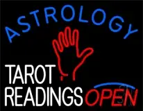 Astrology Tarot Readings Open LED Neon Sign