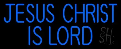 Blue Jesus Christ Is Lord LED Neon Sign