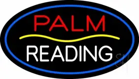 Palm Reading Yellow Line LED Neon Sign