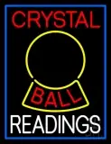 Red Crystal Ball White Reader LED Neon Sign