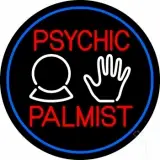 Psychic Palmist Blue Border LED Neon Sign