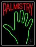 Red Palmistry White Border LED Neon Sign