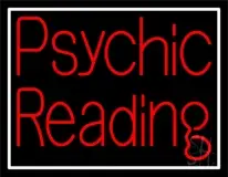Red Psychic Reading And Border LED Neon Sign