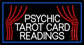 White Psychic Tarot Card Readings LED Neon Sign