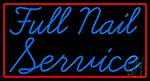 Blue Full Nail Services LED Neon Sign