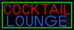 Cocktail Lounge With Green Border LED Neon Sign