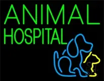 Green Animal Hospital Dog Logo LED Neon Sign