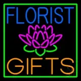 Florists Gifts Green Border LED Neon Sign