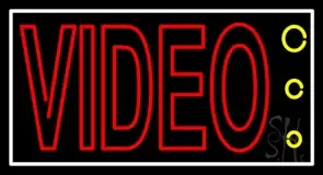 Red Video Tv Logo LED Neon Sign