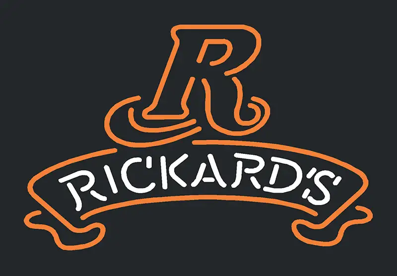 Rickards R Logo Neon Sign