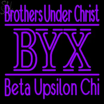 Custom Brothers Under Christ Byx Beta Upsilon Chi Neon Sign 3