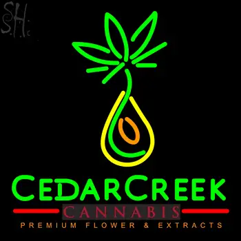Custom Cedar Creek Cannabis Logo Neon Sign 1