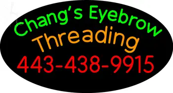 Custom Changs Eyebrow Threading Neon Sign 3