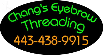 Custom Changs Eyebrow Threading Neon Sign 4