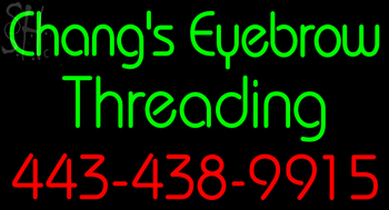 Custom Changs Eyebrow Threading Neon Sign 5
