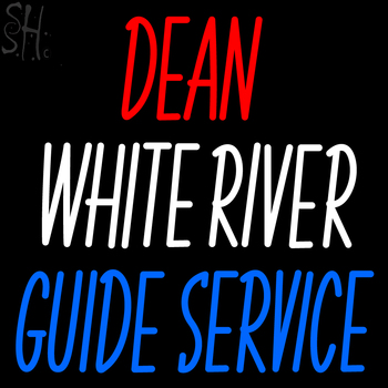 Custom Dean White River Guide Service Neon Sign 3
