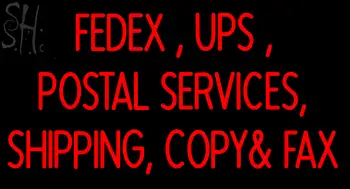 Custom Fedex Ups Postal Services Shipping Copy And Fax Neon Sign 1