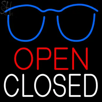 Custom Glasses Open Closed Neon Sign 1