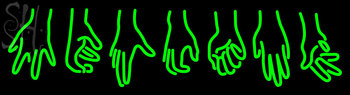 Custom Green Aesthetic Hand Neon Sign 2