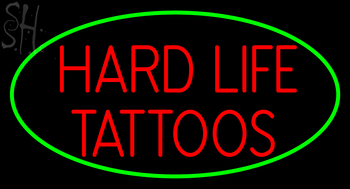 Custom Hard Life Tattoos Neon Sign 3