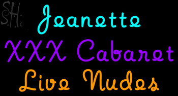 Custom Jeanette Xxx Cabaret Live Nudes Neon Sign 1