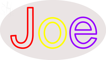 Custom Joe Neon Sign 3