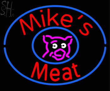 Custom Mikes Meat Neon Sign 1