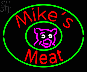 Custom Mikes Meat Neon Sign 2