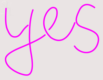 Custom Pink Yes Neon Sign 1